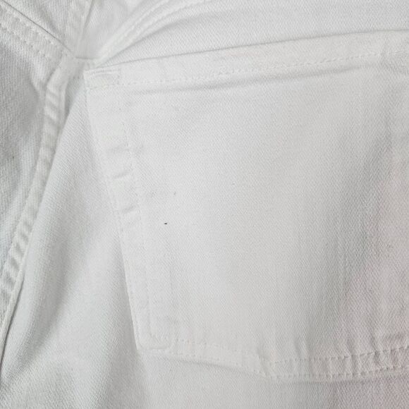 7 FOR ALL MANKIND Luxe Vintage White Josefina Boyfriend Nautical Crop Jeans 26 - Picture 7 of 9